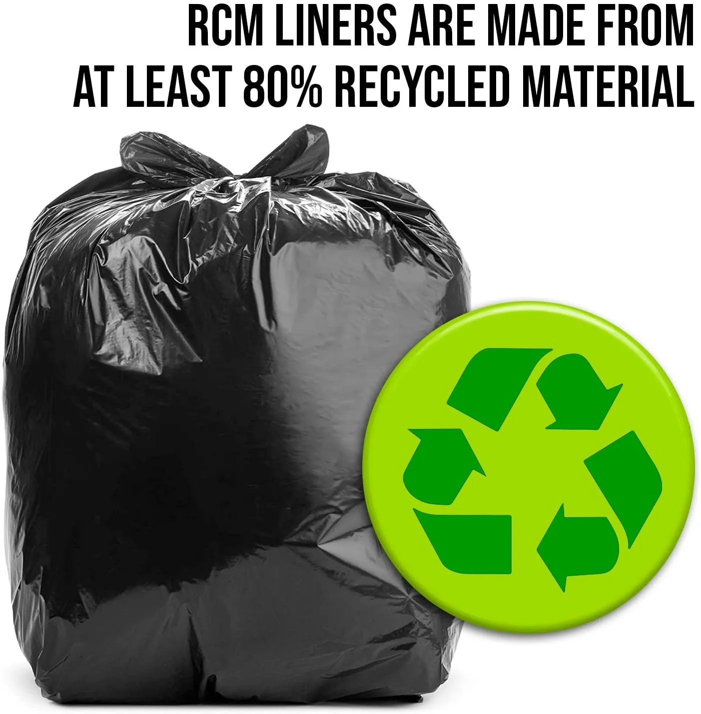 Aluf Plastics 26 Gallon For Slim Jim 1.25 MIL (eq) Black Heavy Duty Trash Bags - 29 inch X 44 inch - 1 Count (Pack of 200) - For Construction, Industrial, Outdoor, & Commercial
