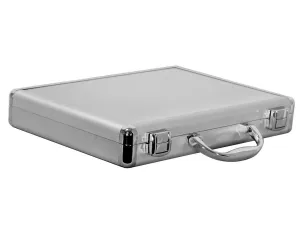 Aluminum Portfolio Case 12x9x2 Inch | Durable Silver Briefcase with Plywood Construction | Lightweight, Secure Locking for Documents, Photography | Travel-Friendly, Professional Carry Case