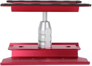 Aluminum RC Car Work Stand Repair Station, 360 Degree Rotation Maintenance Platform for 1/8 1/10 1/16 Scale RC Model Cars, Portable Adjustable Height, for gy, Red