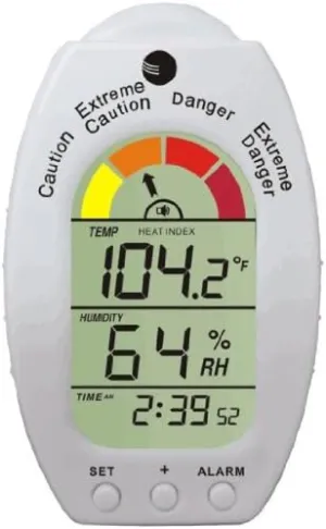 Ambient Weather WS-HE01 Handheld Heat Stress Index, Dew Point Monitor with Temperature, Humidity