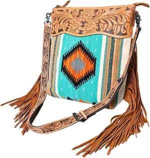 American Darling Cross Body Hand Tooled Saddle Blanket Genuine Leather Western Women Bag Handbag Purse | Crossbody Bag for Women | Cute Crossbody Bag | Crossbody Purse