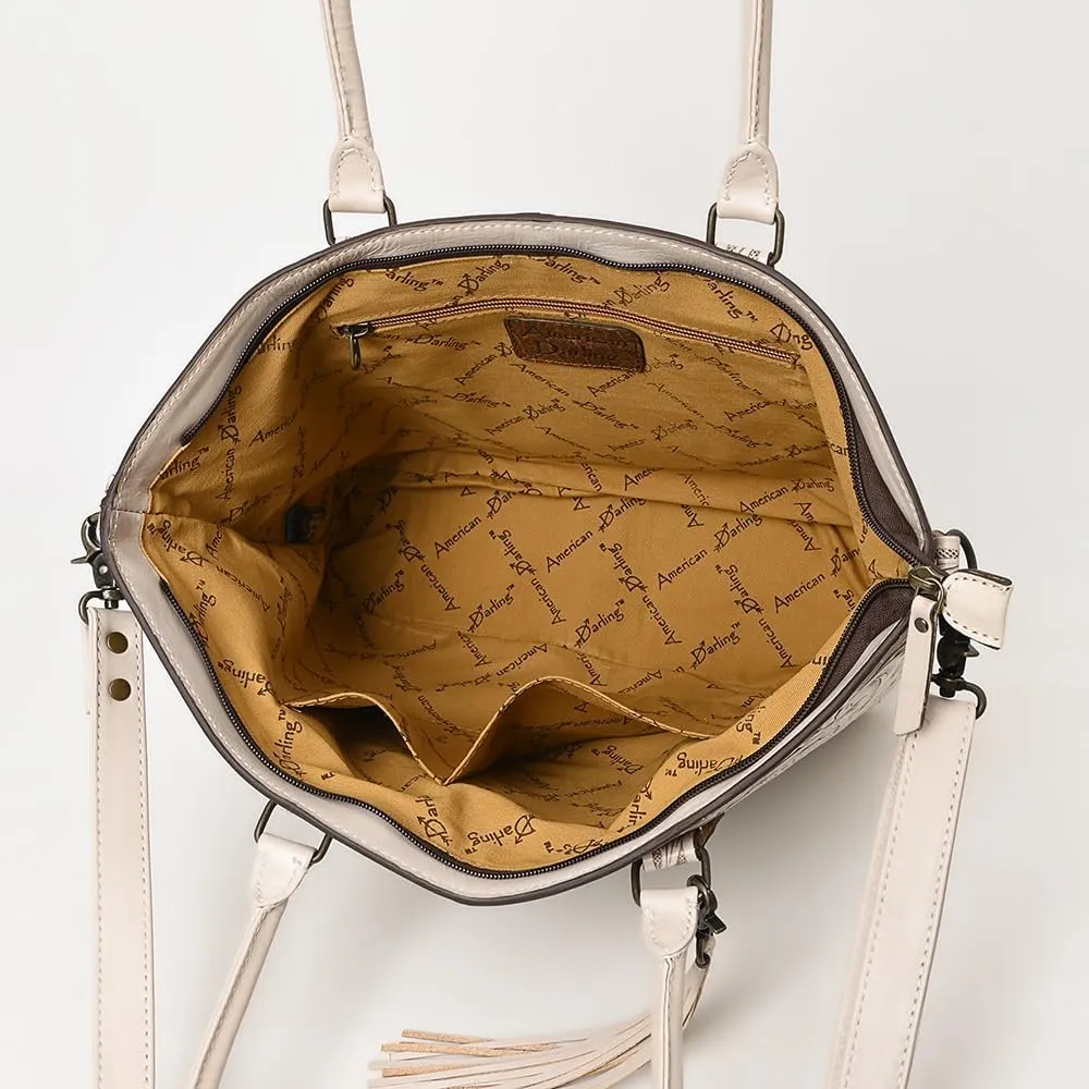 American Darling Tote Hand Tooled Genuine Leather Women Bag Western Handbag Purse | Western Tote Bag | Travel Tote Bags