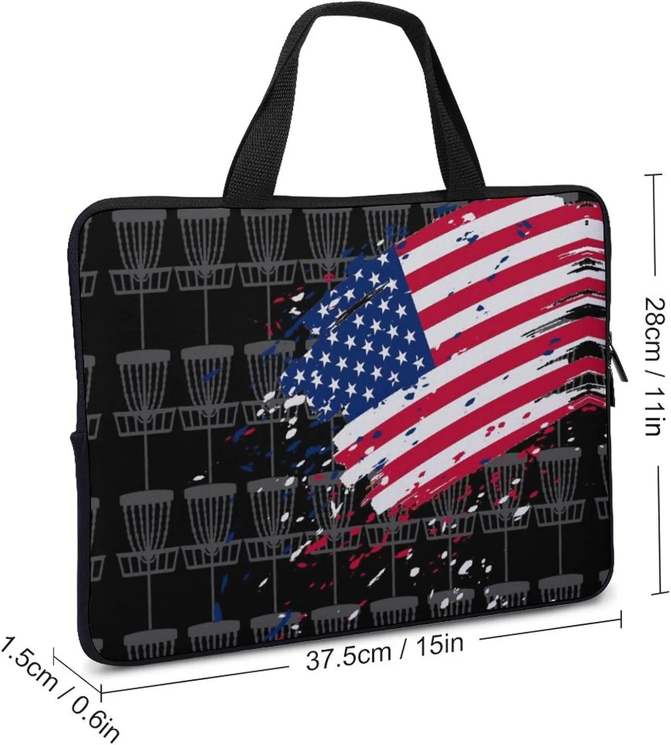 American Disc Golf Laptop Bag Laptop Case Computer Messenger Bag with Adjustable Shoulder Strap