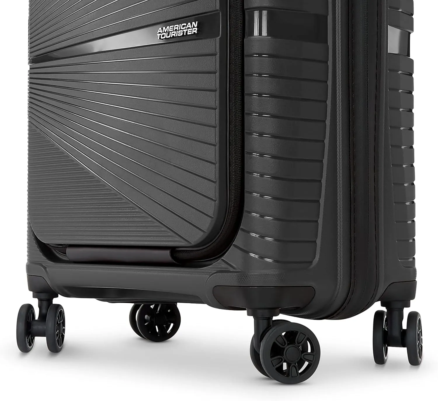 American Tourister Airconic Hardside Expandable Luggage with Spinner Wheels, Graphite, Carry-On 20-Inch