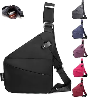 Anti Theft Travel Bag for Women Men, The Slim Carry Sling Bag, Personal Flex Travel Purses Crossbody Bags Multi Pocket