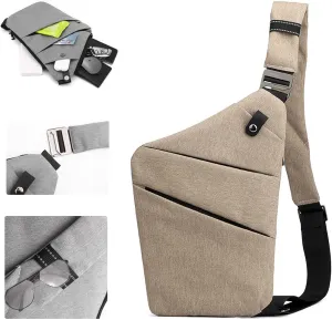 Anti Theft Travel Bag, Travel Purses Anti Theft Safe Slim Sling CrossBody Bag, Personal Flex Bag for Men&Women