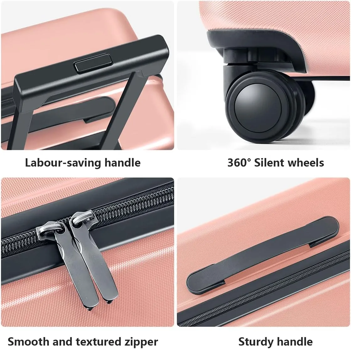 AnyZip Luggage Set Carry On Luggage Expandable (only 28") Suitcase with Compartment (only 20") PC ABS Spinner 20in 24in 28in Carry on Suitcase