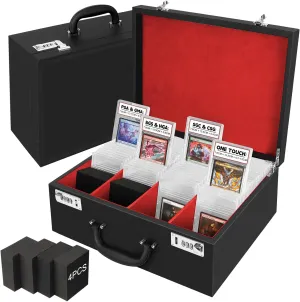AOBOPLE Graded Card Storage Box,Holds 136  PSA/GMA Slab or 632  Toploaders,4 Row PSA Slab Case for Graded Cards Fits 3"x4" 35pt Cards,Compatible with BGS/HGA/SGC/CSG Slab Cases