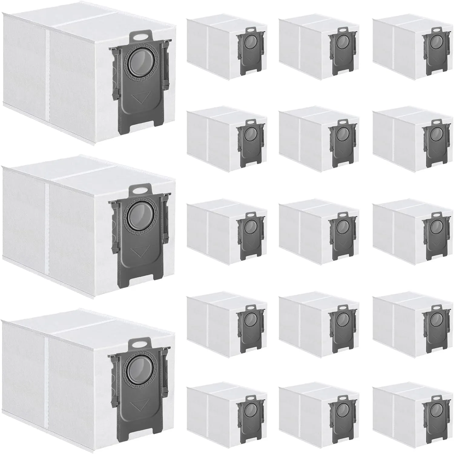 ApexOne 18 Packs Dust Bags for Roborock Saros 10/ 10R, Q Revo, Qrevo S/Slim, S8 MaxV Ultra, S8 Max Ultra, Qrevo MaxV/Pro/Curv/Curv S5X/ Edge/Edge S5A Robot Vacuum Cleaner, 2.7L Large Capacity