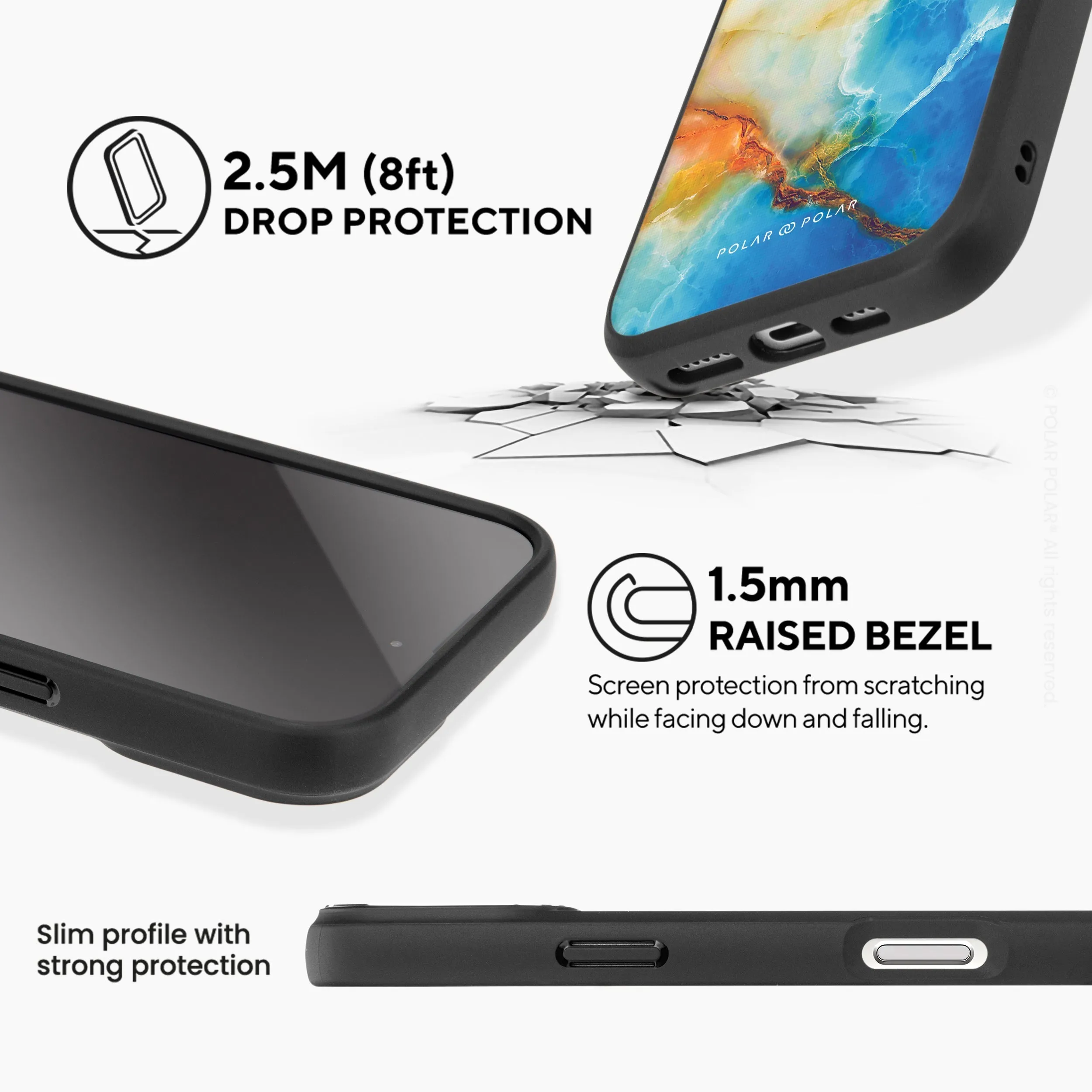 Aqua Sunlight - iPhone 16 Plus Frosted Black Bumper MagSafe Case