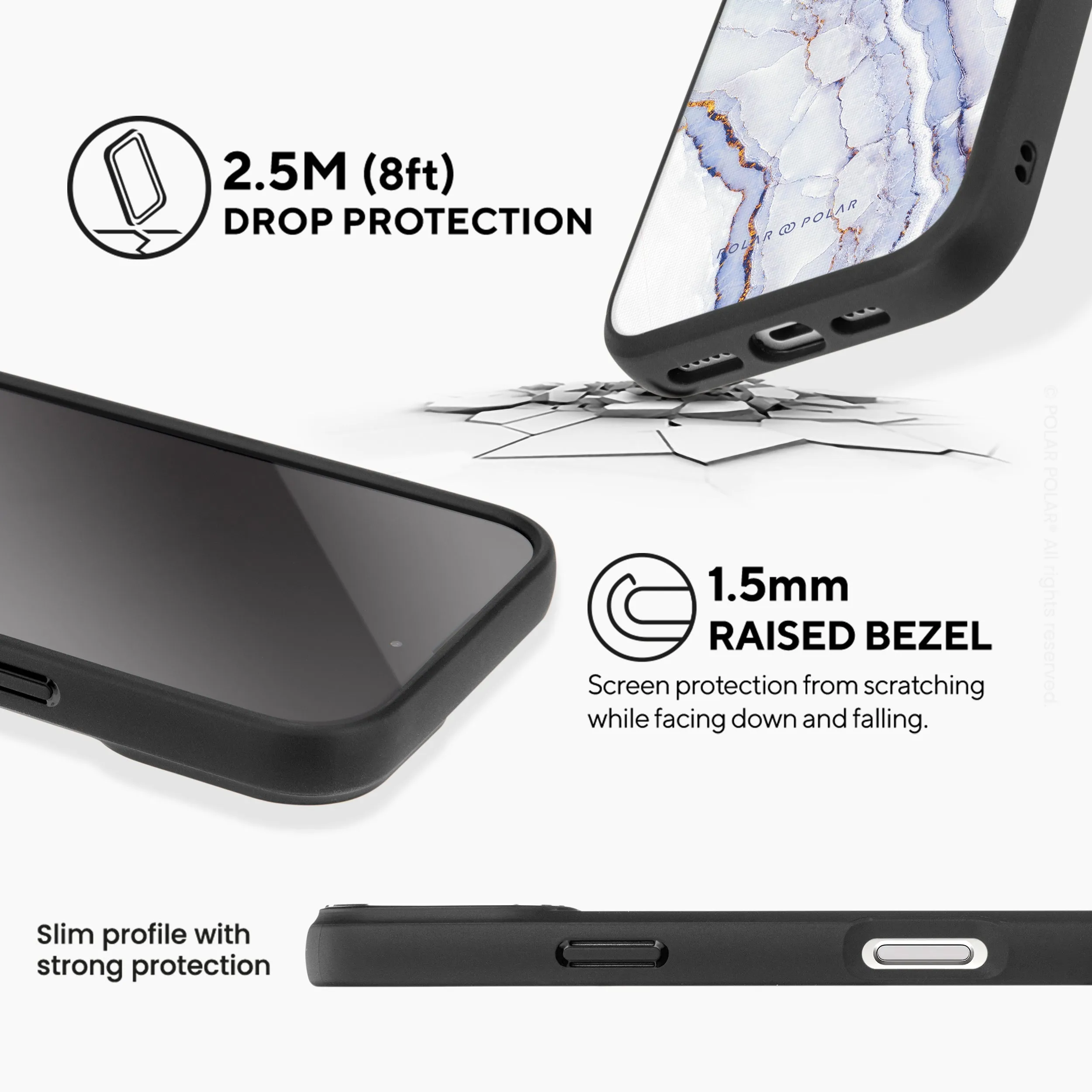 Arctic Ocean - iPhone 16 Plus Frosted Black Bumper MagSafe Case