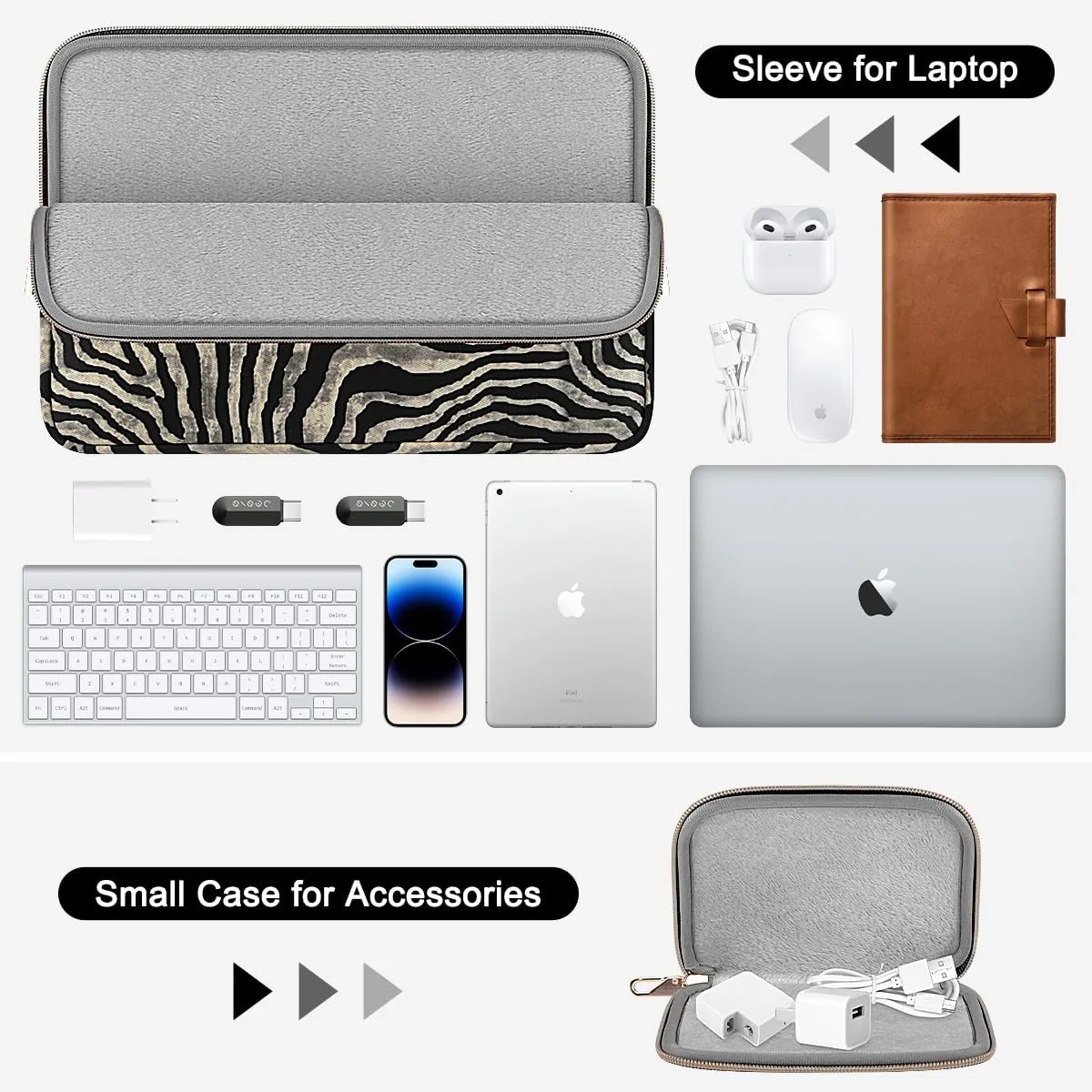 ARVOK 15 15.6 16 inch Laptop Sleeve for MacBook Pro 15 inch/MacBook Pro 16 inch Water-Resistant Laptop Case Notebook Computer/Tablet Pouch Cover for HP/Dell/Lenovo/Asus/Acer/Samsung with Extra Bag