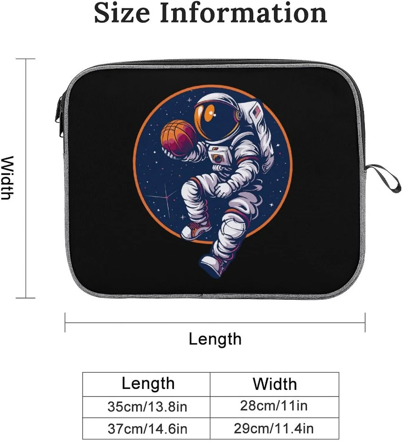 Astronaut Slam Dunk Basketball Space Laptop Bag Protective Laptop Sleeve Bag Briefcase Carrying Case Handbags for Men Women