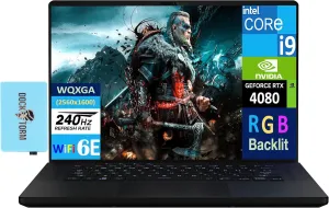 ASUS 2025 ROG Zephyrus M16 Gaming Laptop 16.0" 240 Hz WQXGA Display (Intel i9-13900H, GeForce RTX 4080 12GB, 32GB DDR5, 1TB SSD, RGB KYB, TB 4, WiFi 6E, BT 5.3, Win11Pro) w/DKZ USB Port Expander