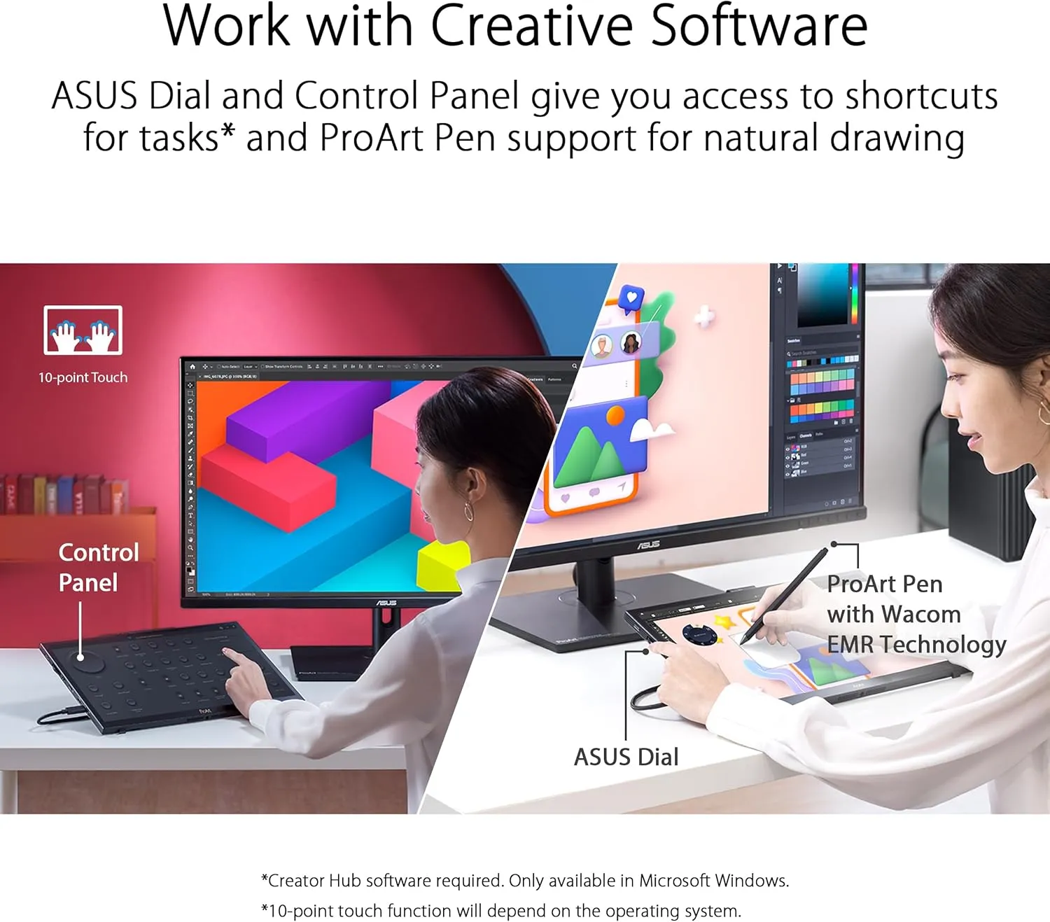 ASUS ProArt Display 15.6” 4K Pen Display (PA169CDV) – IPS, UHD (3840 x 2160), WACOM Feel EMR, 100% sRGB, Calman Verified, Pantone Validated, Speakers, USB-C, 10-Point Touch, Dial, 3 Year Warranty