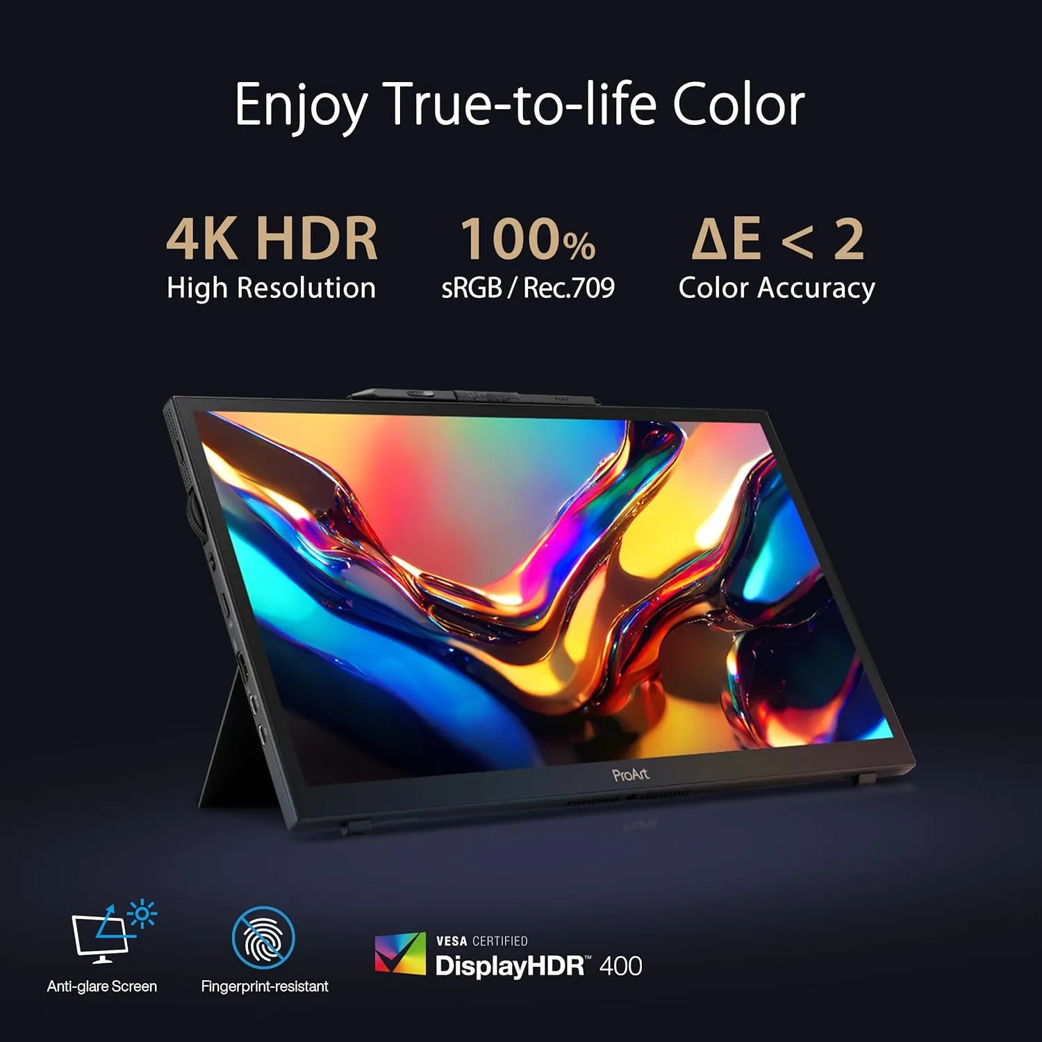 ASUS ProArt Display 15.6” 4K Pen Display (PA169CDV) – IPS, UHD (3840 x 2160), WACOM Feel EMR, 100% sRGB, Calman Verified, Pantone Validated, Speakers, USB-C, 10-Point Touch, Dial, 3 Year Warranty