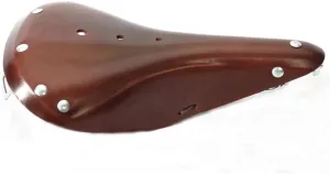 B17 Bicycle Saddle Leather seat Soft and Hard Adjustable for Brompton Saddle Cowhide MTB Cycling Leather seat (Brown)