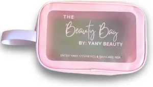 Bag – Spacious Clear Travel Makeup and Skincare Organizer with Handle, Easy-to-Clean Design, PU Vegan Leather