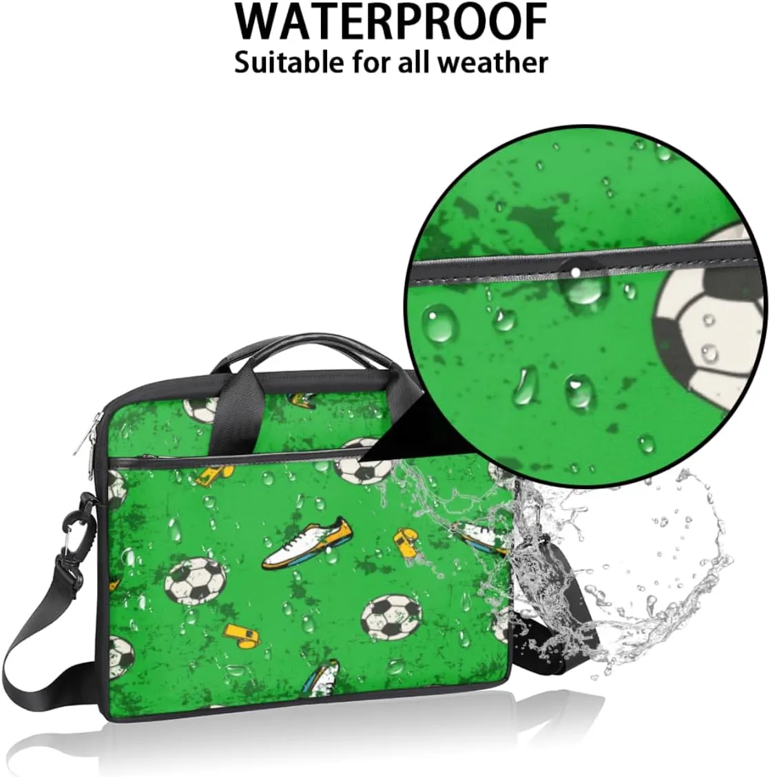 Basketball Laptop Bag for Women Men 13-15 Inch Computer Briefcase Bag Lightweight Notebook Shoulder Messenger Bag