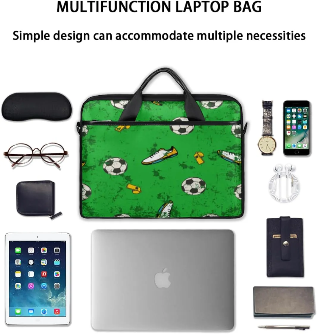Basketball Laptop Bag for Women Men 13-15 Inch Computer Briefcase Bag Lightweight Notebook Shoulder Messenger Bag