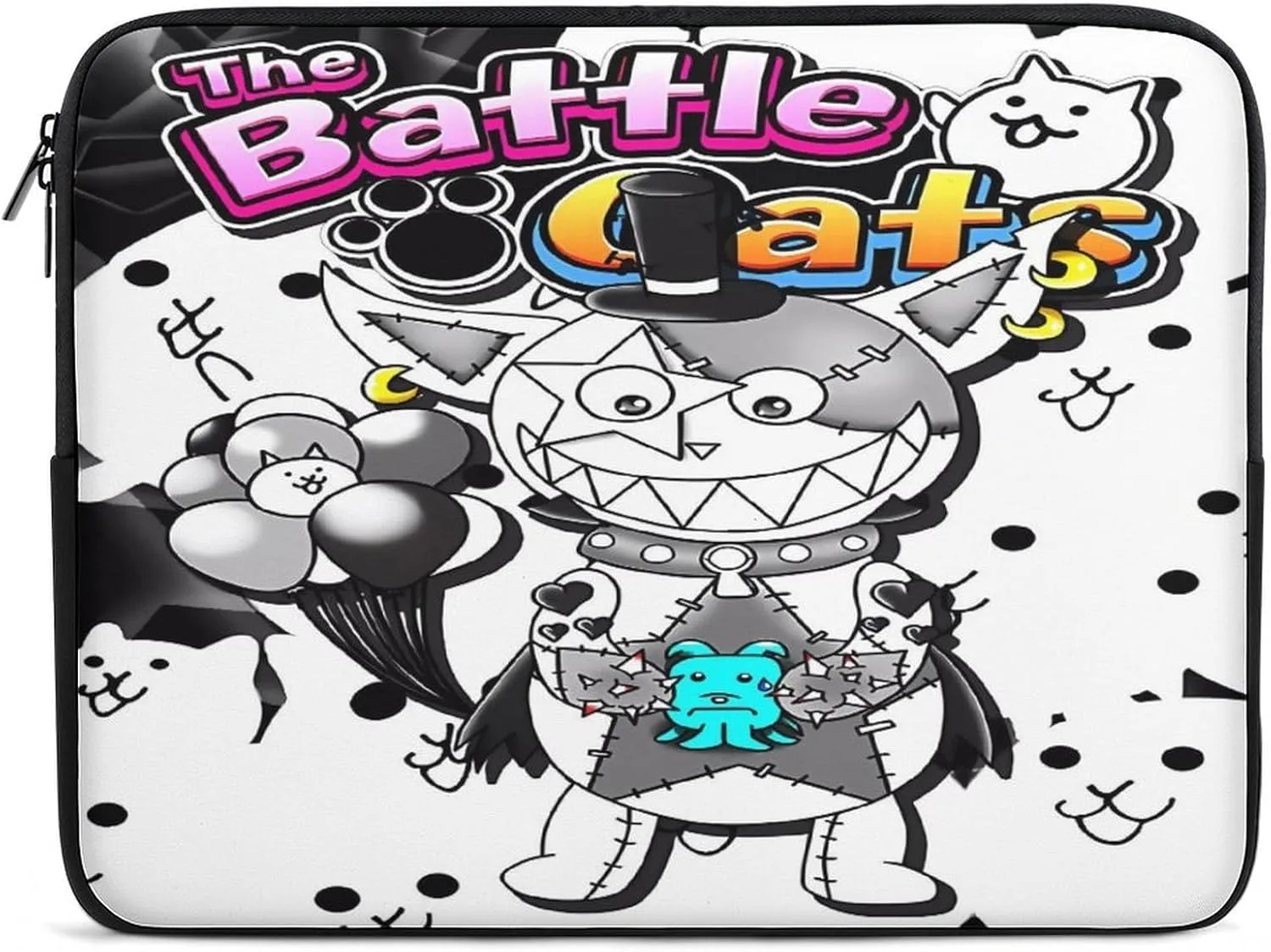 Battle-Cats Slim Laptop Bag - Lightweight And Water-Resistant Carrying Case with Handle