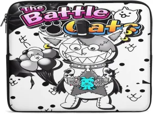 Battle-Cats Slim Laptop Bag - Lightweight And Water-Resistant Carrying Case with Handle