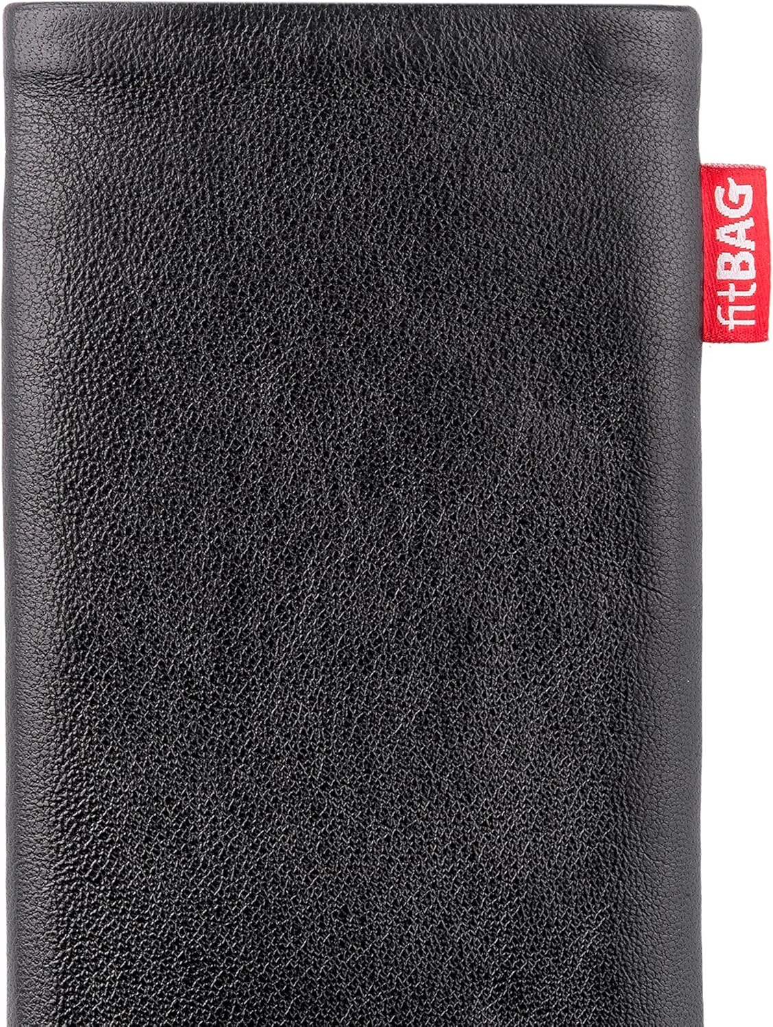 Beat Black Custom Tailored Sleeve for Mobistel Cynus T7. Fine Nappa Leather Pouch with Integrated Microfibre Lining for Display Cleaning