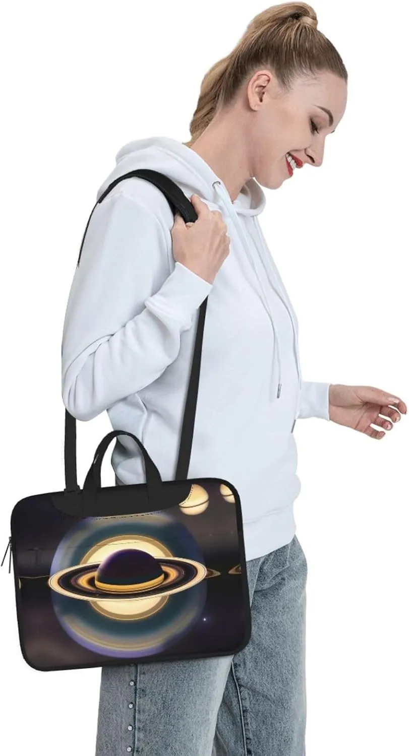 Beautiful Saturn Prints Laptop Bag - with Soft Interior, Multiple Pockets - Ideal for Men, Travel and Business