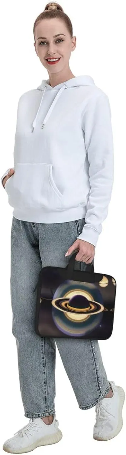 Beautiful Saturn Prints Laptop Bag - with Soft Interior, Multiple Pockets - Ideal for Men, Travel and Business