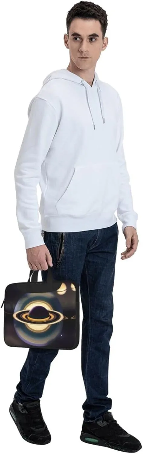 Beautiful Saturn Prints Laptop Bag - with Soft Interior, Multiple Pockets - Ideal for Men, Travel and Business