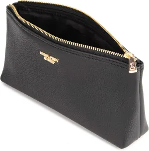 BERLINER BAGS Premium Makeup Bag Anna, Travel and Cosmetics Pouch with Zipper for Women - Black/Gold
