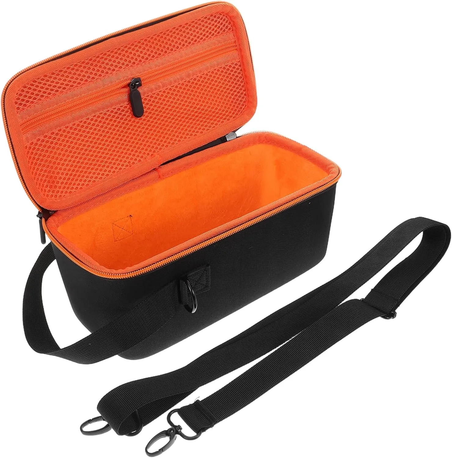 BESTonZON Speaker Storage Case Travel Carry Case Fabric Metal Portable Speaker Organizer Shoulder Strap