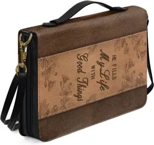 Bible Covers Case for Women, Large Womens Bible Cases, Waterproof Portable Bible Book Cover with Strap for Church