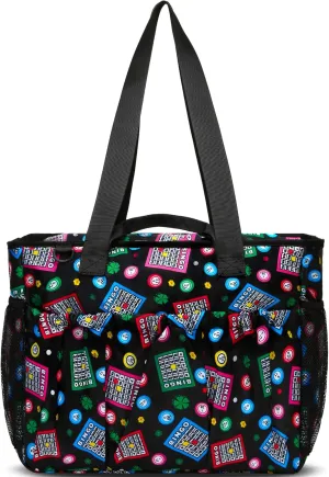 Bingo Tote Bag with Pockets for Daubers and Accessories
