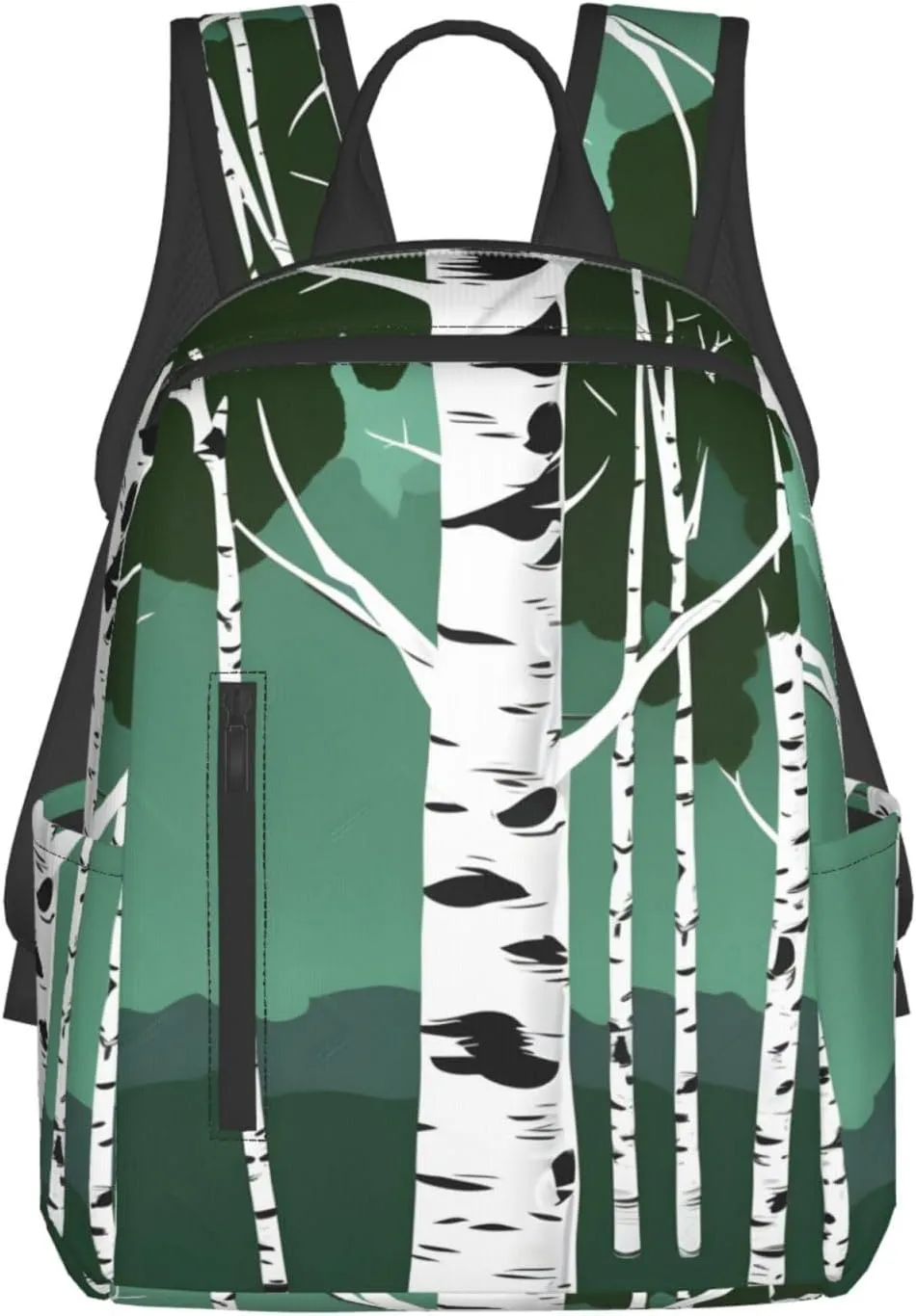 Birch Trees Print Personalized Unisex Backpack - Stylish & Funny Casual Daypack for Travel, Work, Gym