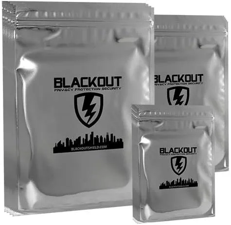 BLACKOUT Faraday Cage EMP Bags Premium Ultra Thick 20pc Prepping Kit Laptops Tablets Smartphones Hard Drives