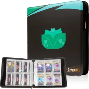Booster Pack Storage Binder, 6 Pocket Sleeves Hold 60 Sealed Card Packs for TCG MTG Display Collection (Green)