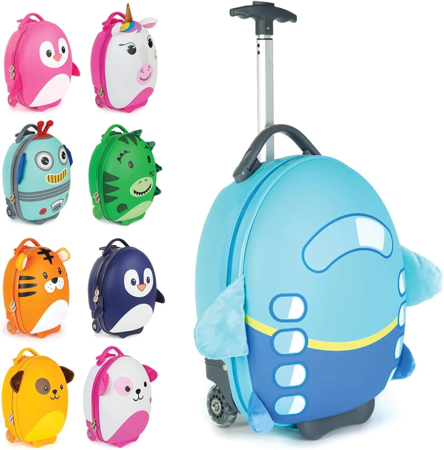 boppi Tiny Trekker Kids Luggage Travel Suitcase Carry On Cabin Bag Holiday Pull Along Trolley Lighweight Wheeled Holdall 17 Litre Hand Case American Airlines Underseat Compliant American Airlines Underseat Compliant