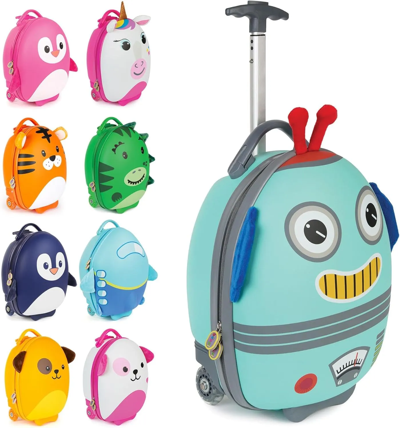 boppi Tiny Trekker Kids Luggage Travel Suitcase Carry On Cabin Bag Holiday Pull Along Trolley Lighweight Wheeled Holdall 17 Litre Hand Case American Airlines Underseat Compliant American Airlines Underseat Compliant