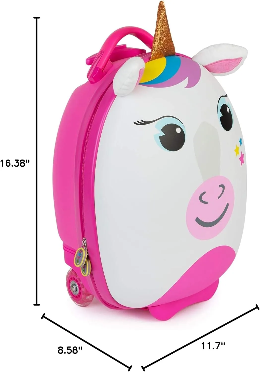 boppi Tiny Trekker Kids Luggage Travel Suitcase Carry On Cabin Bag Holiday Pull Along Trolley Lighweight Wheeled Holdall 17 Litre Hand Case American Airlines Underseat Compliant American Airlines Underseat Compliant