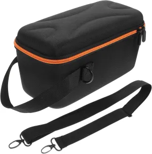 Box Speaker Storage Box Speaker Carry Cases Carrying Case for Speaker On The Go Case Speaker Carrying Bags Speaker Cases Travel Electronic Organizer Travel Carry Case Black Metal