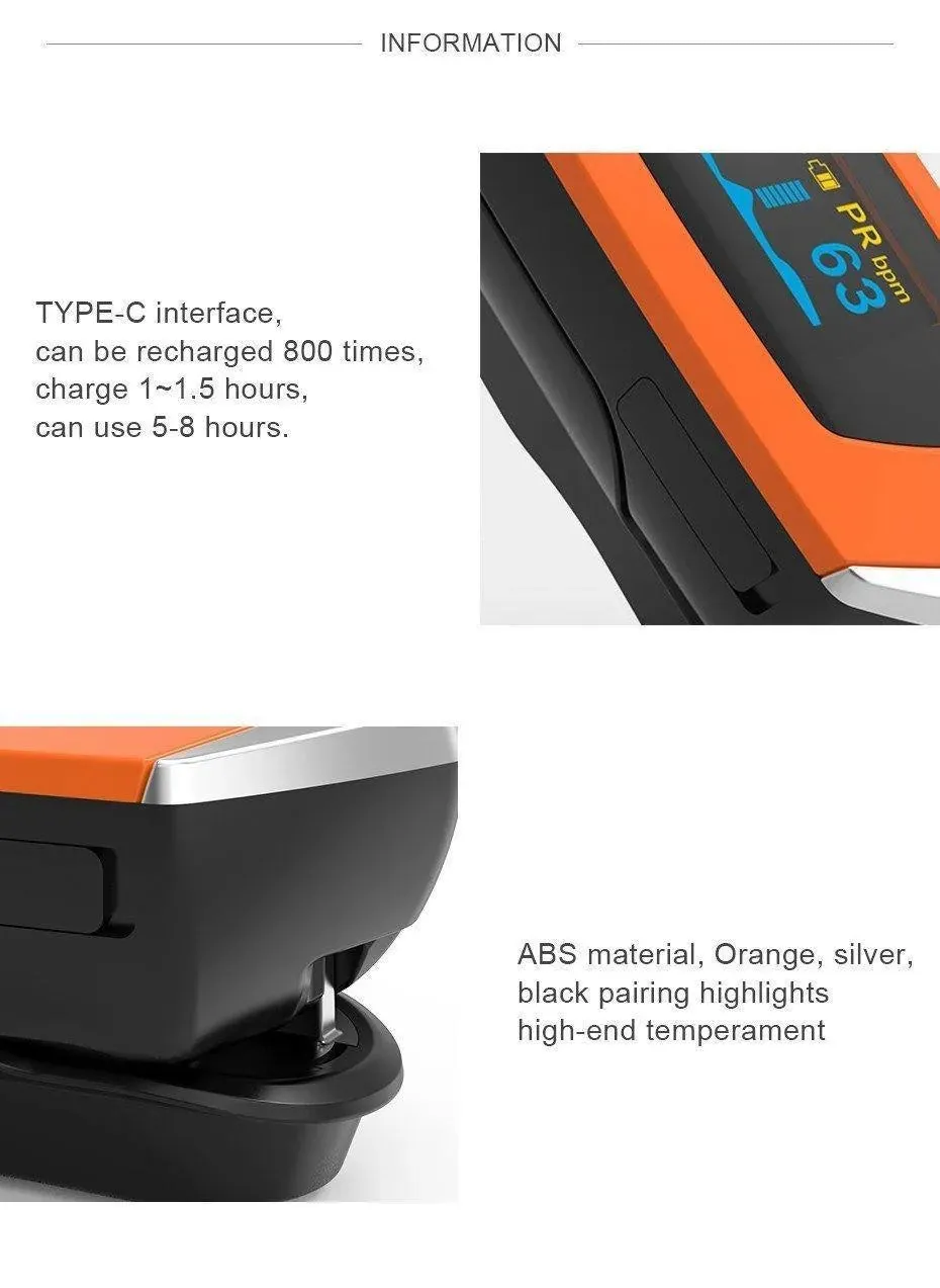 BOXYM YK-81D oSport Finger Pulse Oximeter measure Pulse and SpO2 rates
