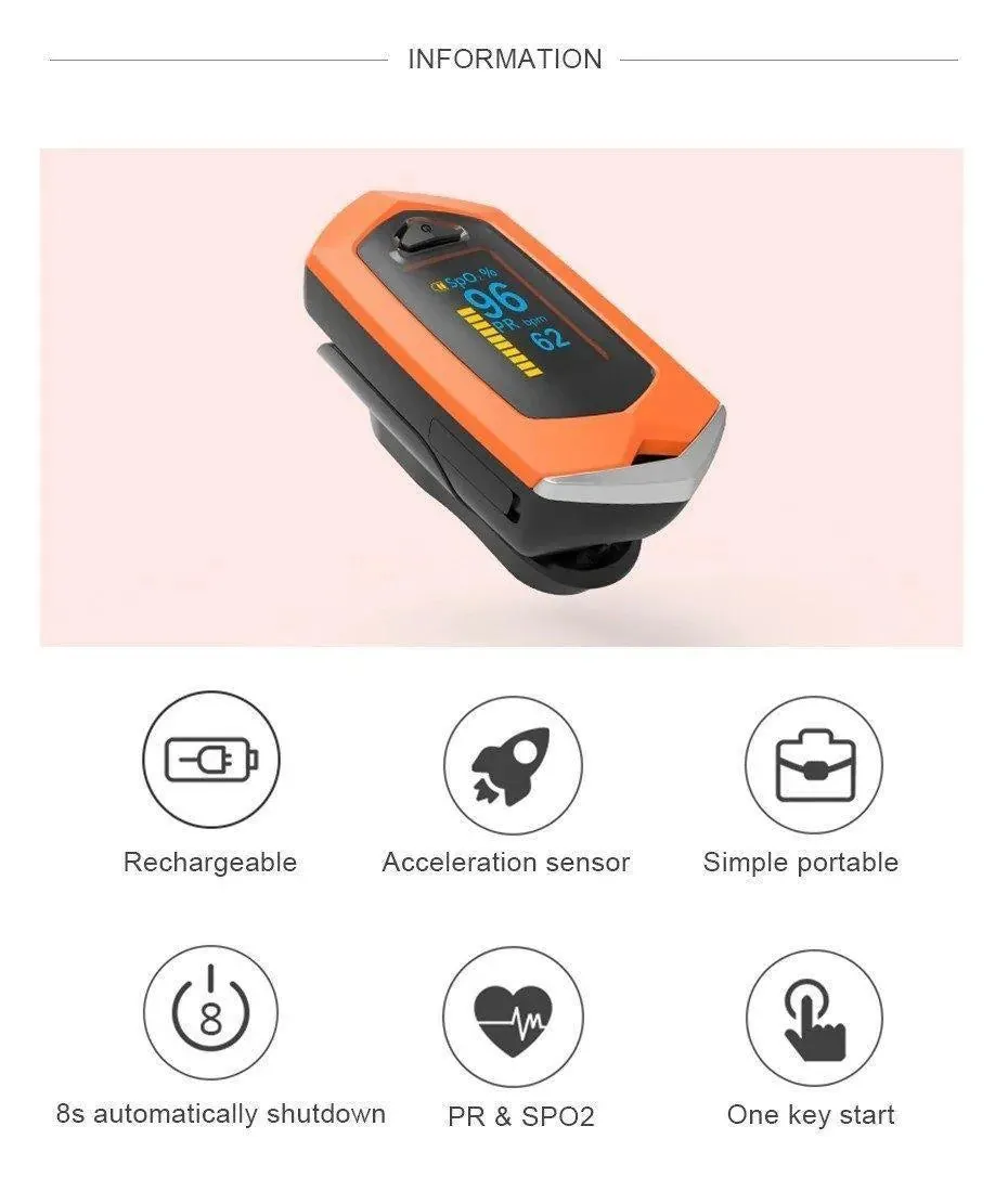 BOXYM YK-81D oSport Finger Pulse Oximeter measure Pulse and SpO2 rates