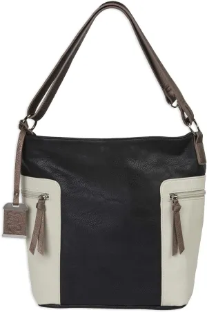 Bulldog Cases BDP-070 Convertible Hobo/Crossbody Style Purse w/Holster- Black/Tan (11"" x 11"" x 6"")", Multi
