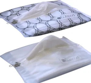 Butipods Reusable Stay Moist Wet Wipe Pouch | Slim Case Travel Holder | Great for Hand and Face Wipes | Set of 2 (Bitty (mini size) Black and Clear)