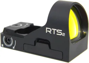C-MORE Systems Micro Red Dot Sight RTS2B V5, 12 MOA, 1x Magnification, Made of Aircraft Grade Aluminum, Adjusts for Wind & Elevation, Ultra Bright, All Weather, Waterproof, Lightweight, Matte Black