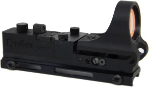 C-MORE Systems Tactical Railway Red Dot Sight, Click Intensity Switch, 12 MOA, 1x Magnification, Made of Aircraft Grade Aluminum, Ultra Bright, All Weather, Waterproof, Lightweight, Black