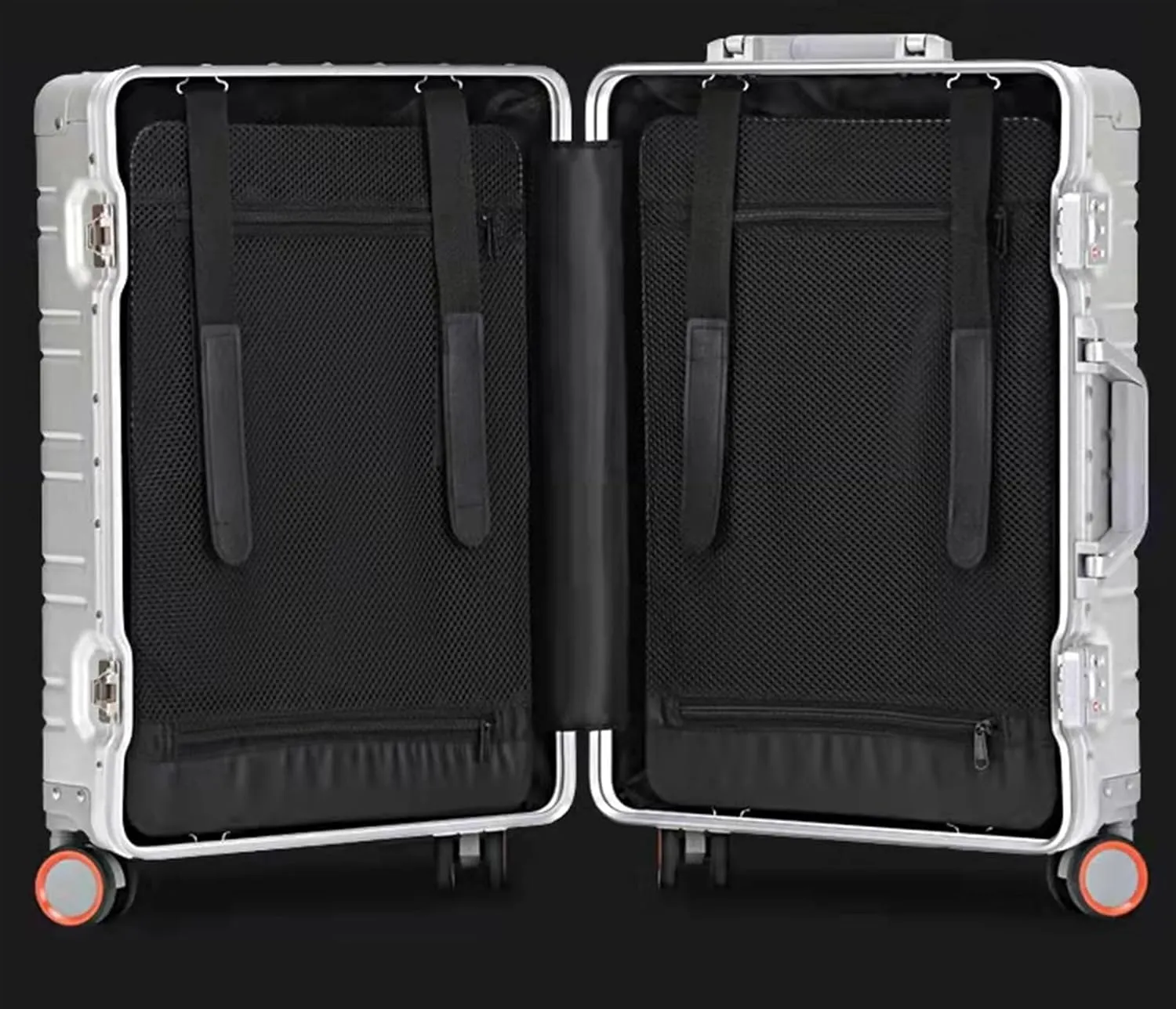 Cabin Luggage Aluminum Magnesium Metal Hard Shell Suitcase Wheeled Trolley Travel Large Capacity Travel Bag