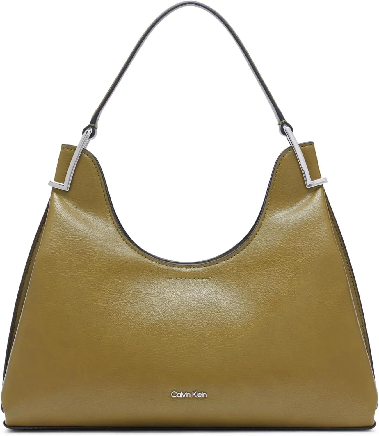 Calvin Klein Women's Falcon Shoulder Bag – Vegan Leather, 2 Pockets