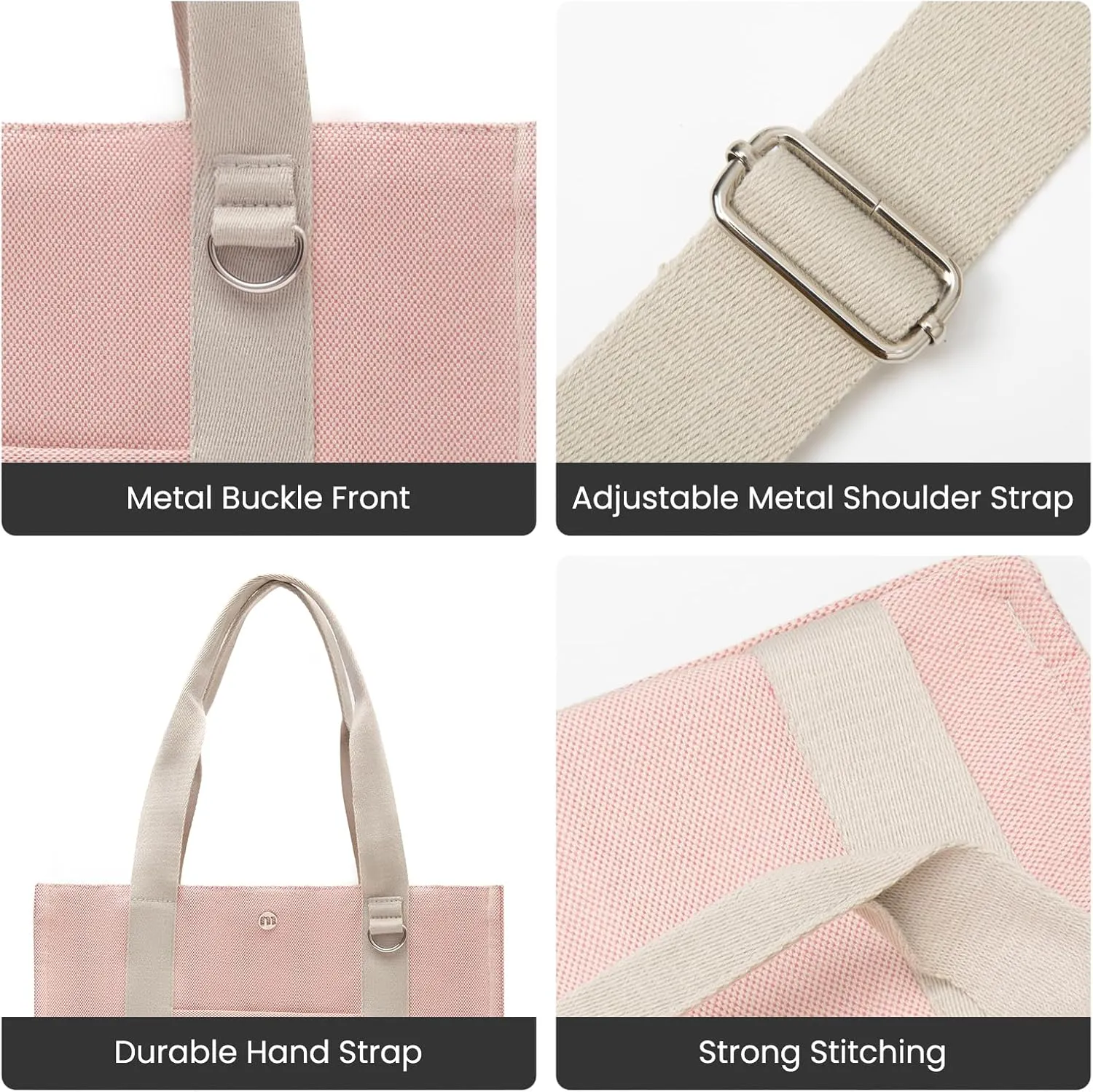 Canvas Tote Bag for Women with Pockets Bag